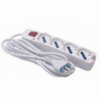 Trade Shop Trade Shop - Multipresa 4 Uscite Universali Con Interruttore Luminoso Spina 16a Cavo 3mt 80190n