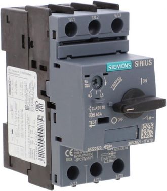 SIEMENS Disyuntor De Motor Sz S0 Clase 10 3,5-5 A 3rv2021-1fa10