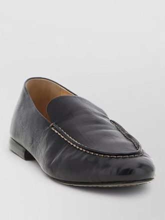 Mars&egrave;ll mandolo round toe contrast stitch loafers