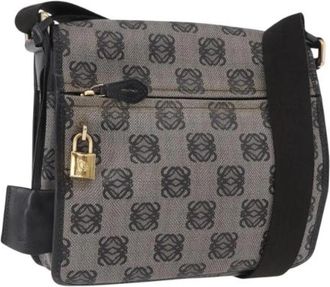 Loewe Pre-owned PVC Schoudertas - Dames - Vintage Schoudertas - Grijs - ONE Size - Leer - Vintage