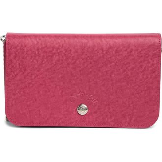Longchamp Snap Wallet on a Chain in Raspberry at Nordstrom Rack