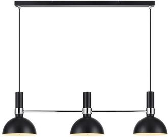 Markslöjd Markslojd LARRY - Lámpara colgante de techo con barra domo de 3 luces Negro, E27