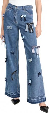 LoveShackFancy Dessa Pants In Obsidian Blue