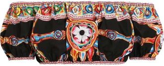 Dolce & Gabbana poplin top met Carretto-print