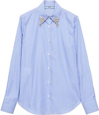 Prada Embroidered Stripe Shirt