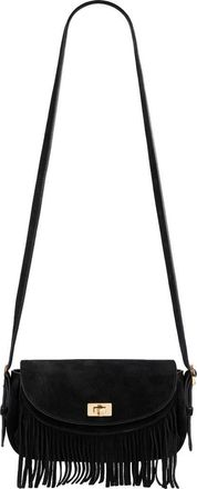 Sandro Mini Mambo suede bag in Black at Nordstrom, Size Medium