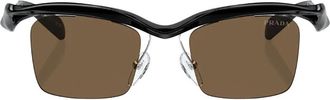 Prada A15S Zonnebril - Dames - Zonnebrillen - Zwart - 47 MM - Nylon - Accessoires