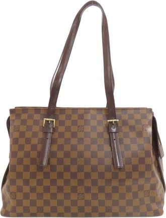 Louis Vuitton Damier Damier Canvas Ebene Damier Canvas Tote Bag (Pre-Owned)