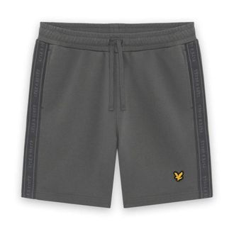 Lyle & Scott Shorts met Jacquard Tape - Heren - Korte broeken - Grijs - Maat: S Zijde