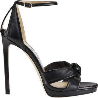 Jimmy Choo London Rosie 120 Nappa Leather Sandals, Brand Size 39.5 ( US Size 9.5 )