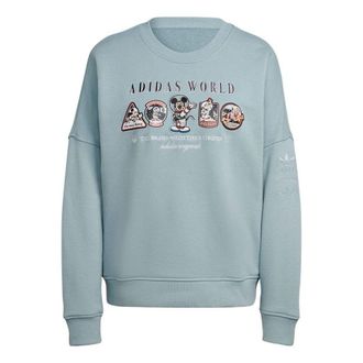 adidas (WMNS) adidas Loose Disney Sweatshirt Teal HL9057