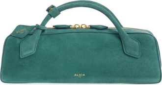 Alaia Le Teckel Suede East/West Clutch in Vert De Gris 606 at Nordstrom