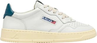 Autry Medalist Low Leather Sneaker - Heren - Sneakers - Wit - 43 EU - Katoen - Schoenen