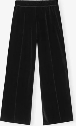 Ganni Black Heavy Velour Pants