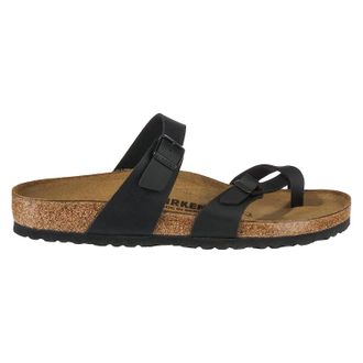 Birkenstock Mayari Birko-Flor Unisex Toe Post Sandals - Black Black - Size:UK 5.5