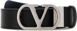 Valentino Garavani VLogo Signature Reversible Riem - Heren - Riemen - Zwart - 100 CM - Leer - Accessoires