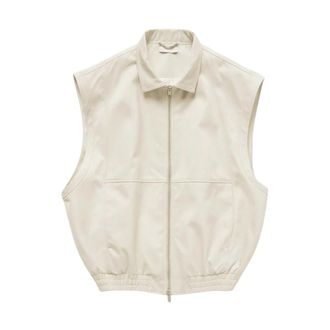 1989 STUDIO 1989 Studio - Gabardine Ritsvest - Dames - Jassen - Beige - Maat: 2XS Gabardine