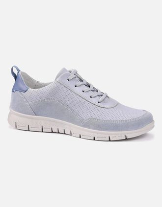 Hotter Womens Gravity II Womens Wide Fit Trainers - Grey - Size: 7.5