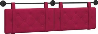 vidaXL Cabecero Colgante Rojo Vino Terciopelo Vidaxl