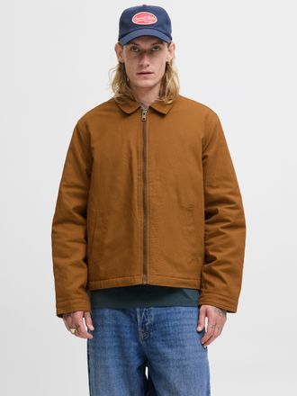 Jack & Jones Outdoorjacke JACK & JONES JJEDOVER WORKER JACKET NOOS, Herren, Gr. XXL, monks robe, Web, Obermaterial: 100% Baumwolle, unifarben, regular fit normal, 
