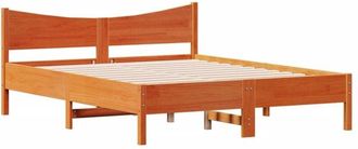 vidaXL Vidaxl - Bed Frame without Mattress Wax Brown 160x200 cm Solid Wood Pine