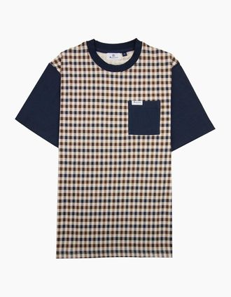 Aquascutum Mens Aquascutum Active Solid Pocket T Shirt Navy - Size: 42