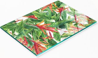 OEM Tabla De Servir De Cristal Para Cocina Con Estampado Floral Gr&aacute;fico, 80x52 Cm