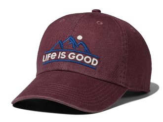 Life is good North Dakota Mountain Range Chilltm Cap Caps Mahogany Brown, Cotton/Twill