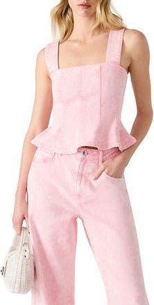Steve Madden Peplum Denim Tank in Prism Pink at Nordstrom Rack, Size 12