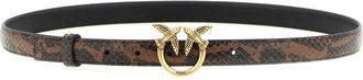 Pinko Love Birds Belt - unisex - PINKO - Belts - Brown - XS - Accessories