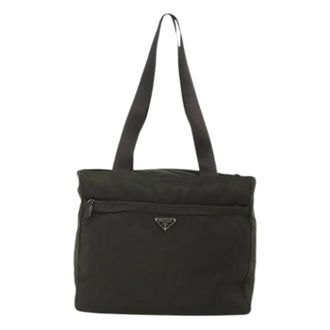 Prada Pre-owned Tote Bags, female, Green, Size: ONE SIZE Pre-owned Fabric Tote Bag