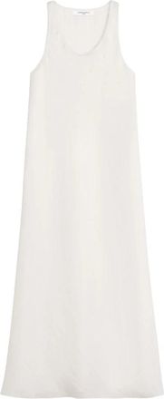 Maison Kitsun&eacute; Lange Tank Jurk - Dames - Maxi kleedjes - Wit - XS - Polyester - Kleedjes