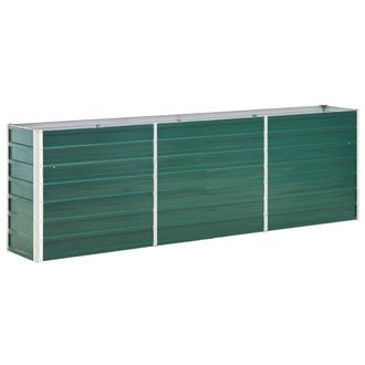 vidaXL Vidaxl - Arriate De Jard&iacute;n De Acero Galvanizado Verde 240x40x77 Cm