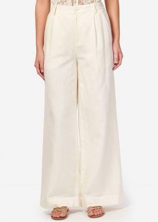 Cami NYC Cadiz Wide Leg Linen Pant In Ivory
