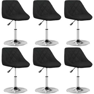 vidaXL Vidaxl - Sillas De Comedor 6 Unidades Cuero Sint&eacute;tico Negro
