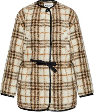 Isabel Marant Ullana Jacket - Dames - Zomerjassen - Bruin - XS - Wol - Jassen