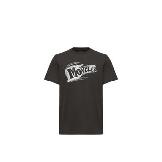 Moncler Moncler Sketch Logo Cotton T-shirt, Men, Black, Size: 3xl