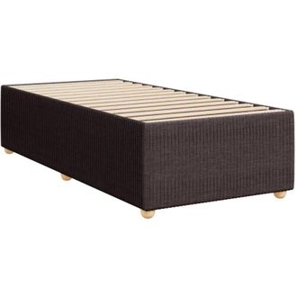 vidaXL Estructura De Cama Sin Colch&oacute;n Tela Marr&oacute;n Oscuro 90x190 Cm Vidaxl