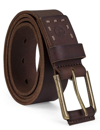 Timberland Mens Casual Leather Classic Everyday Belts, Dark Brown, 48