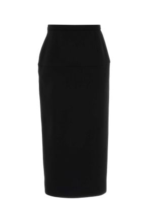 Valentino Garavani Womens Black Wool Skirt Nero Gonne