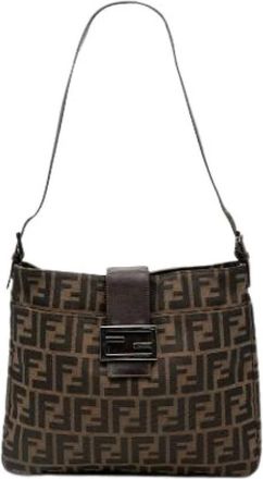 Fendi Pre-owned Shoulder Bags, female, Brown, Size: ONE SIZE Pre-owned Vintage Shoulder Bag