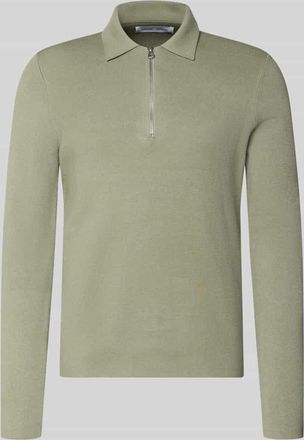 Sams&oslash;e & Sams&oslash;e Slim Fit Pullover mit Polokragen Modell GUNA in Hellgruen, Gr&ouml;&szlig;e XL