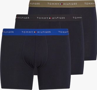 Tommy Hilfiger Mens Tommy Hilfiger LOGO 3 Pack Mens Boxer Briefs Multicoloured - Black - Size: 32/33/32