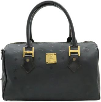 MCM Pre-owned Handbags, female, Black, Size: ONE SIZE Pre-owned Canvas handbags