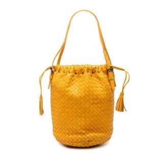 Bottega Veneta Pre-owned Bucket Bag - Dames - Pre-owned - Geel - Maat: ONE Size Leer