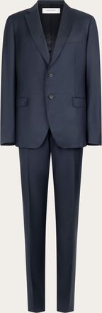 Ferragamo Men Plain suit in wool Blue