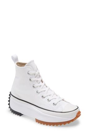 Converse Chuck Taylor All Star Run Star Hike High Top Platform Sneaker in White/Black/Gum at Nordstrom, Size 5.5 Womens
