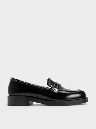 Charles & Keith Studded Loafers