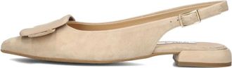 Notre-V Beige Slingbacks met Puntneus - Dames - Ballerinas - Beige - 40 EU - Su&egrave;de - Schoenen