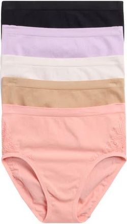 Lands End 5-Pack Cotton Comfort Seamless Briefs in Sunset Coral Pack at Nordstrom Rack, Size X-Large